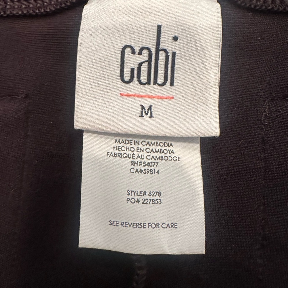 CAbi #6278 Fleggings Pants Stretchy Casual Ponte Knit Neutral Comfy Flare Sz M - Picture 8 of 12